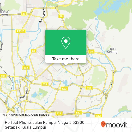 Perfect Phone, Jalan Rampai Niaga 5 53300 Setapak map
