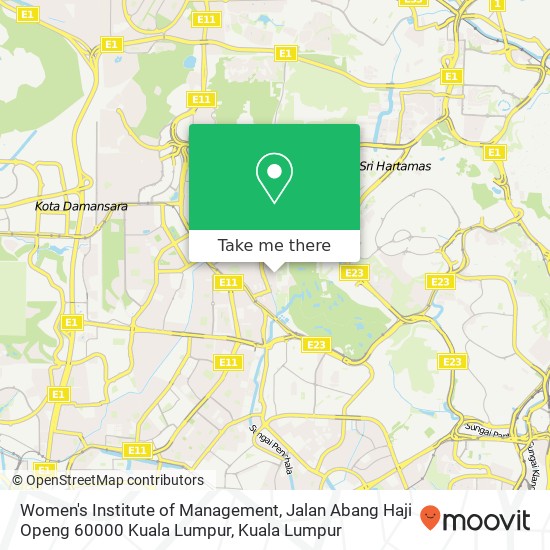 Peta Women's Institute of Management, Jalan Abang Haji Openg 60000 Kuala Lumpur