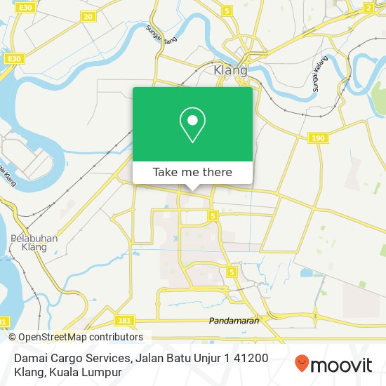 Damai Cargo Services, Jalan Batu Unjur 1 41200 Klang map