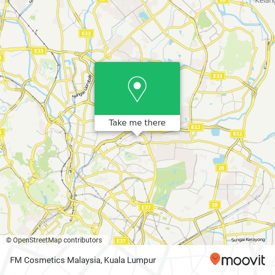 FM Cosmetics Malaysia map