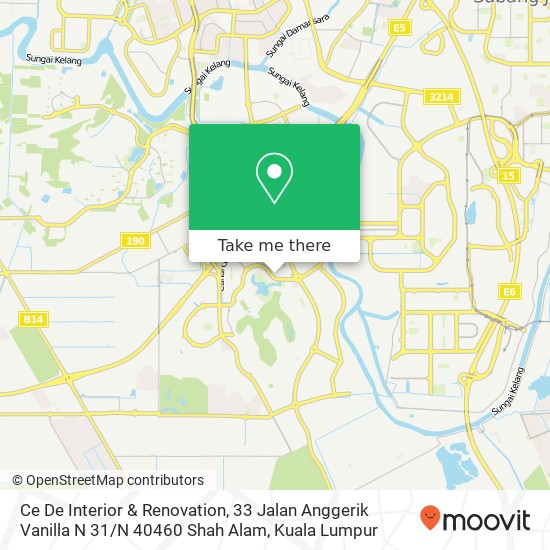 Peta Ce De Interior & Renovation, 33 Jalan Anggerik Vanilla N 31 / N 40460 Shah Alam
