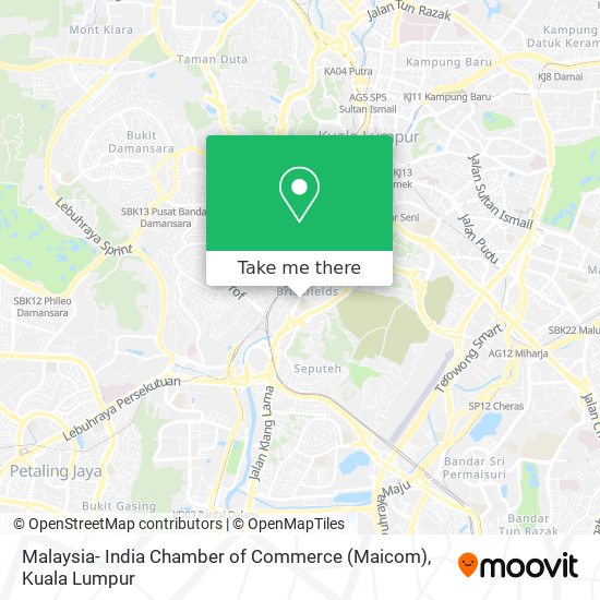 Malaysia- India Chamber of Commerce (Maicom) map