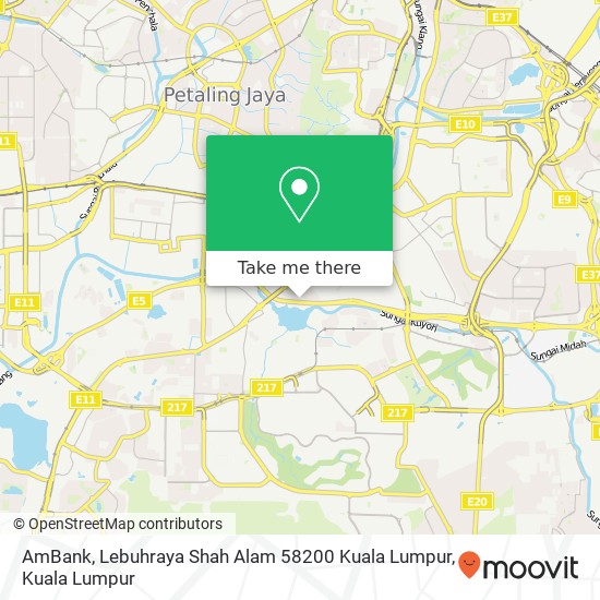 AmBank, Lebuhraya Shah Alam 58200 Kuala Lumpur map