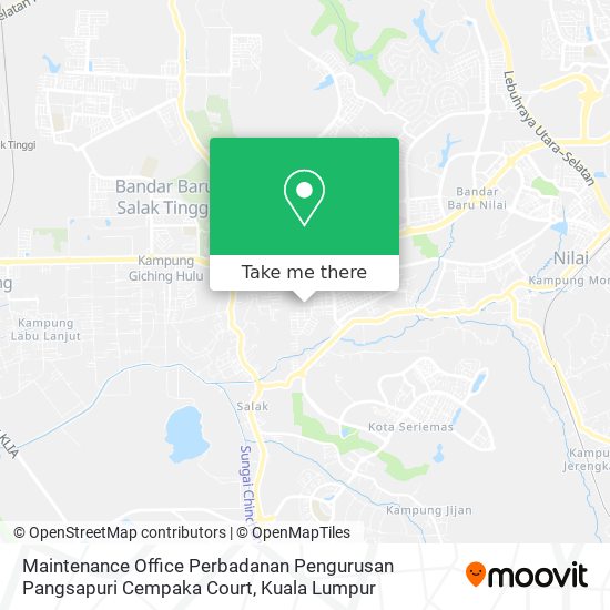 Peta Maintenance Office Perbadanan Pengurusan Pangsapuri Cempaka Court