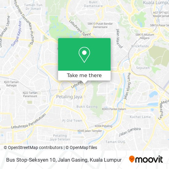 Bus Stop-Seksyen 10, Jalan Gasing map