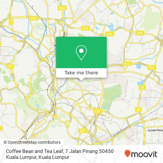 Coffee Bean and Tea Leaf, 7 Jalan Pinang 50450 Kuala Lumpur map