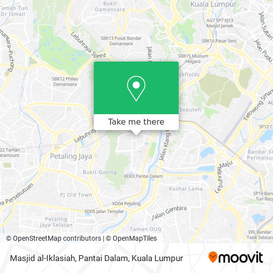 Masjid al-Iklasiah, Pantai Dalam map