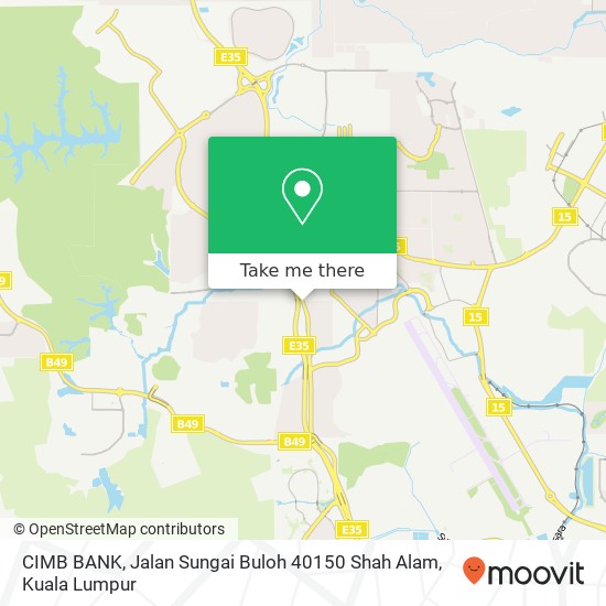 Peta CIMB BANK, Jalan Sungai Buloh 40150 Shah Alam