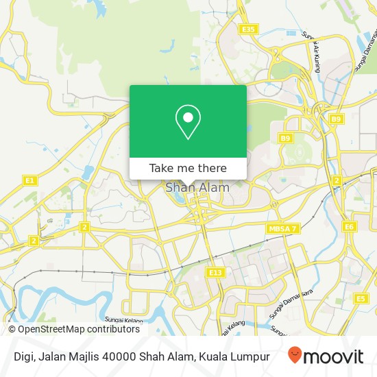 Peta Digi, Jalan Majlis 40000 Shah Alam