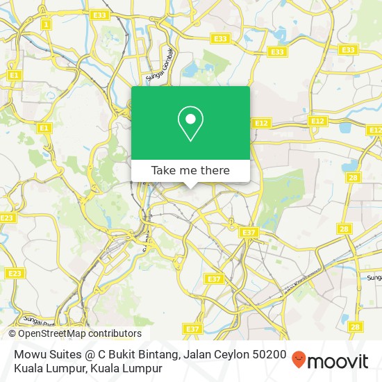 Mowu Suites @ C Bukit Bintang, Jalan Ceylon 50200 Kuala Lumpur map