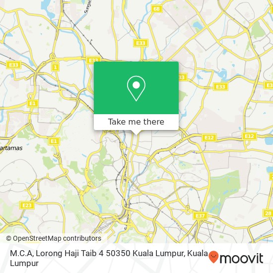 Peta M.C.A, Lorong Haji Taib 4 50350 Kuala Lumpur