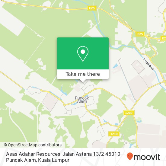 Asas Adahar Resources, Jalan Astana 13 / 2 45010 Puncak Alam map