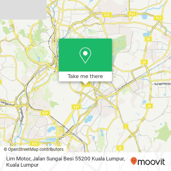 Peta Lim Motor, Jalan Sungai Besi 55200 Kuala Lumpur