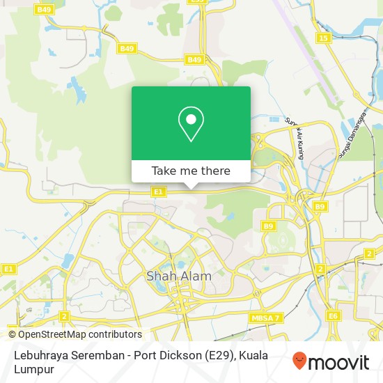 Lebuhraya Seremban - Port Dickson (E29) map