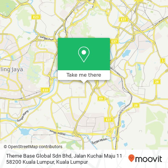 Peta Theme Base Global Sdn Bhd, Jalan Kuchai Maju 11 58200 Kuala Lumpur