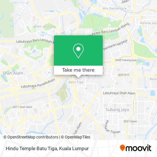 Hindu Temple Batu Tiga map