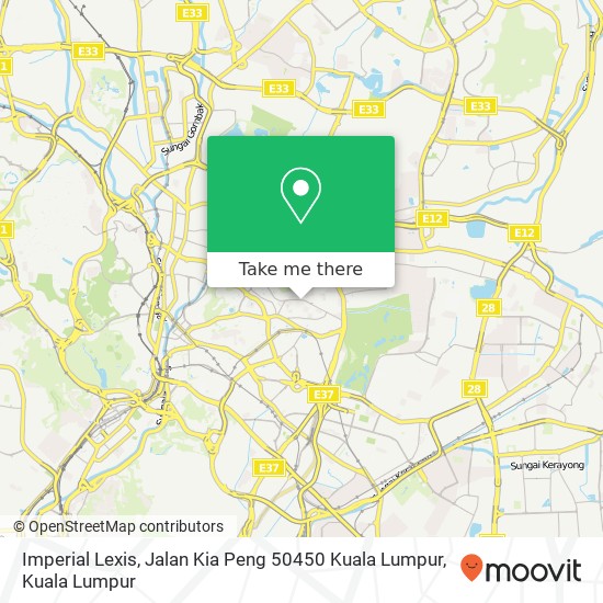 Peta Imperial Lexis, Jalan Kia Peng 50450 Kuala Lumpur