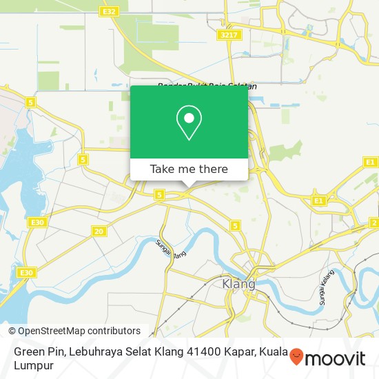 Green Pin, Lebuhraya Selat Klang 41400 Kapar map