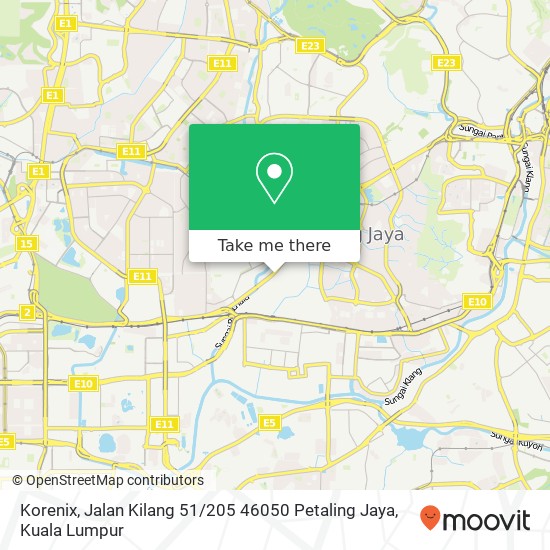 Peta Korenix, Jalan Kilang 51 / 205 46050 Petaling Jaya