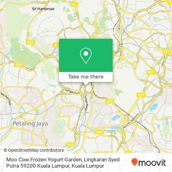 Moo Cow Frozen Yogurt Garden, Lingkaran Syed Putra 59200 Kuala Lumpur map