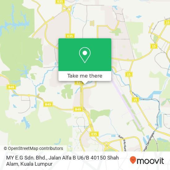 MY E.G Sdn. Bhd., Jalan Alfa B U6 / B 40150 Shah Alam map