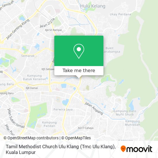 Peta Tamil Methodist Church Ulu Klang (Tmc Ulu Klang)
