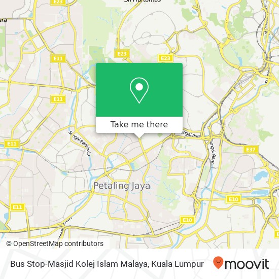 Bus Stop-Masjid Kolej Islam Malaya map