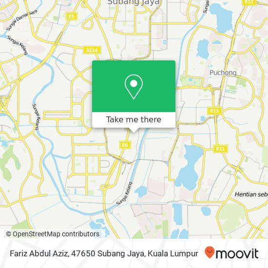 Peta Fariz Abdul Aziz, 47650 Subang Jaya