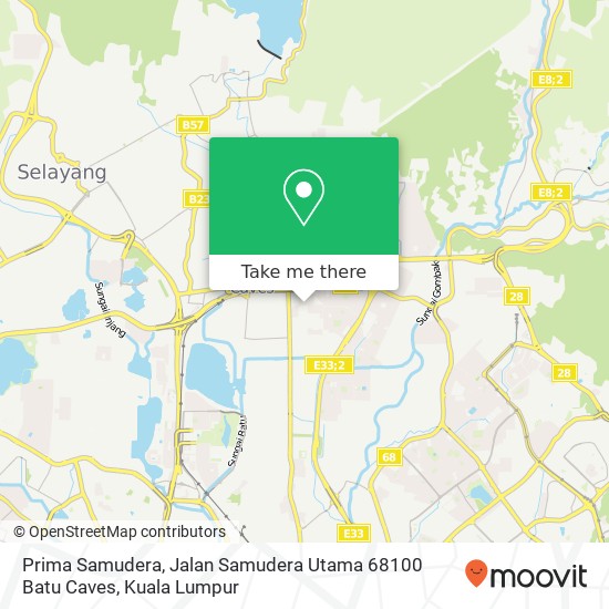 Peta Prima Samudera, Jalan Samudera Utama 68100 Batu Caves