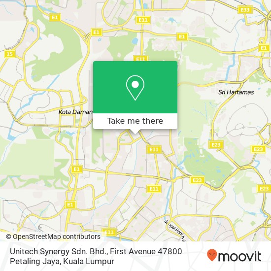 Unitech Synergy Sdn. Bhd., First Avenue 47800 Petaling Jaya map