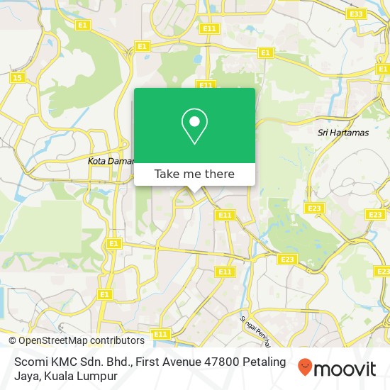 Scomi KMC Sdn. Bhd., First Avenue 47800 Petaling Jaya map