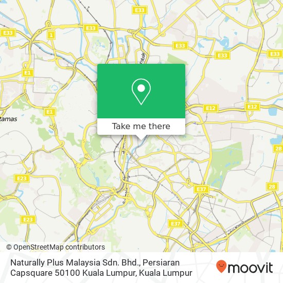 Naturally Plus Malaysia Sdn. Bhd., Persiaran Capsquare 50100 Kuala Lumpur map