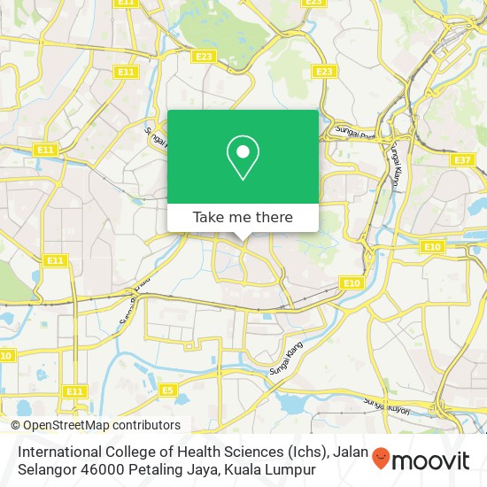 International College of Health Sciences (Ichs), Jalan Selangor 46000 Petaling Jaya map