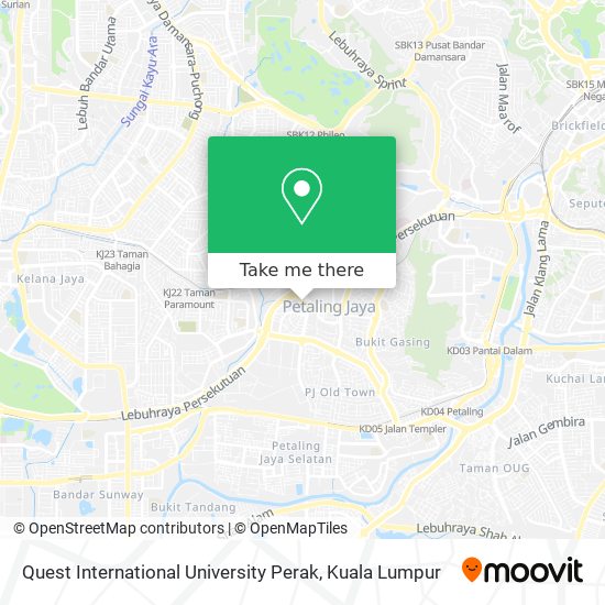 Peta Quest International University Perak