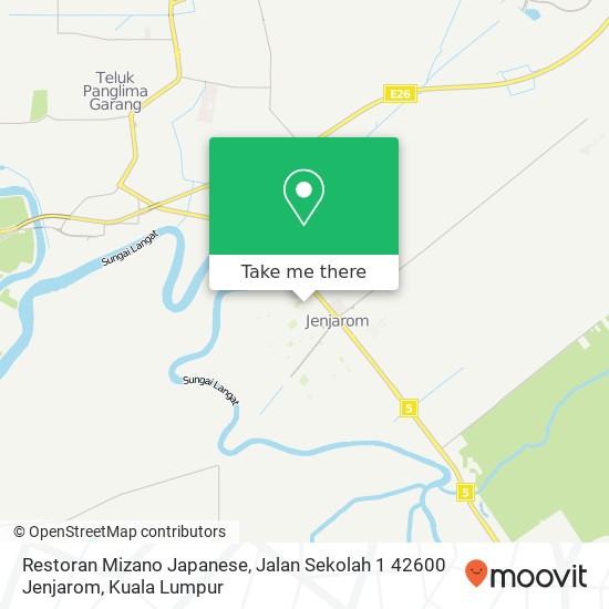 Peta Restoran Mizano Japanese, Jalan Sekolah 1 42600 Jenjarom