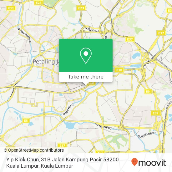 Yip Kiok Chun, 31B Jalan Kampung Pasir 58200 Kuala Lumpur map