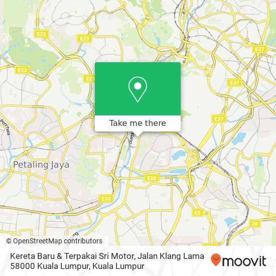 Kereta Baru & Terpakai Sri Motor, Jalan Klang Lama 58000 Kuala Lumpur map