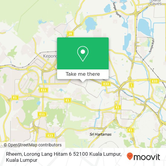 Rheem, Lorong Lang Hitam 6 52100 Kuala Lumpur map