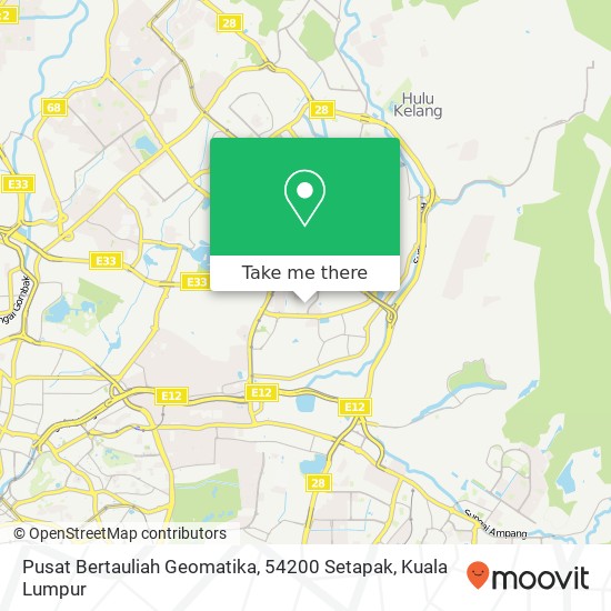 Peta Pusat Bertauliah Geomatika, 54200 Setapak