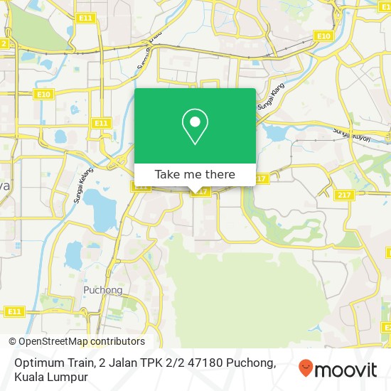 Optimum Train, 2 Jalan TPK 2 / 2 47180 Puchong map