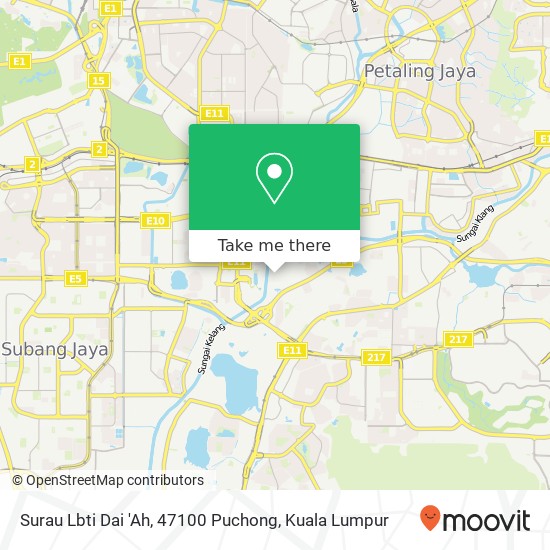 Surau Lbti Dai 'Ah, 47100 Puchong map