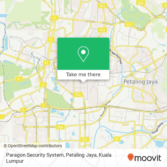 Paragon Security System, Petaling Jaya map