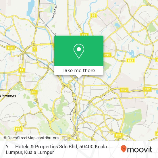 Peta YTL Hotels & Properties Sdn Bhd, 50400 Kuala Lumpur
