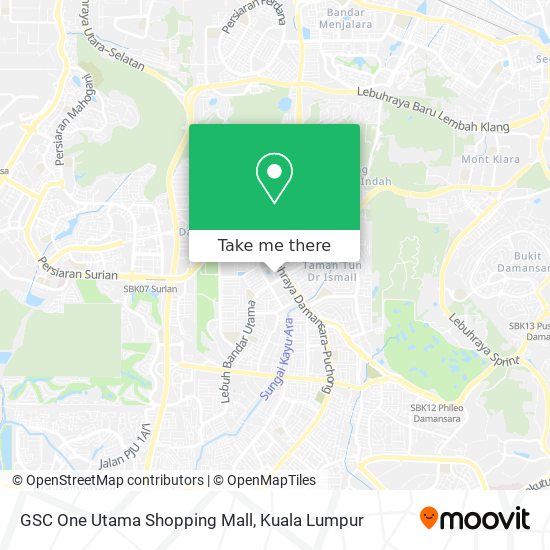 Peta GSC One Utama Shopping Mall