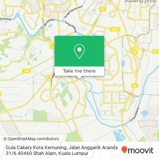 Gula Cakery Kota Kemuning, Jalan Anggerik Aranda 31 / 6 40460 Shah Alam map