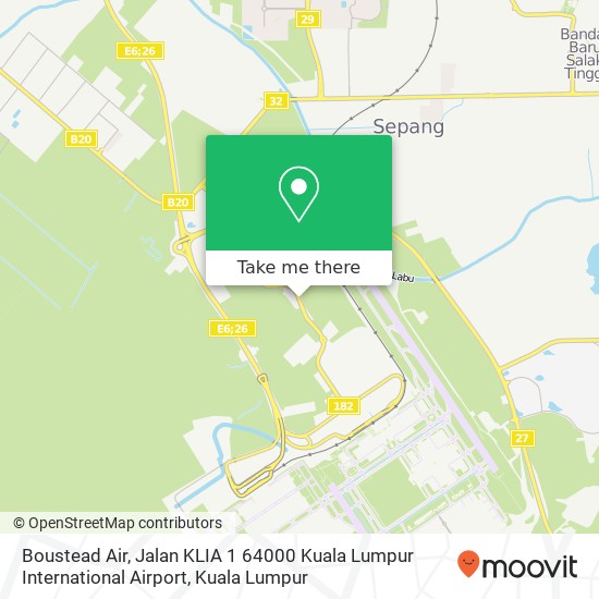 Boustead Air, Jalan KLIA 1 64000 Kuala Lumpur International Airport map