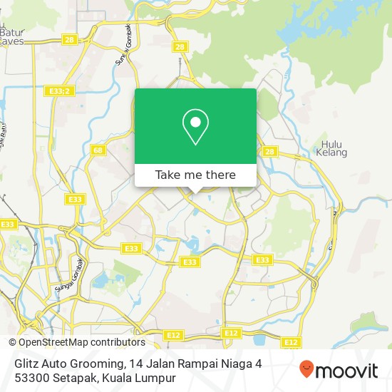 Glitz Auto Grooming, 14 Jalan Rampai Niaga 4 53300 Setapak map