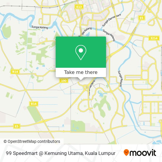 99 Speedmart @ Kemuning Utama map
