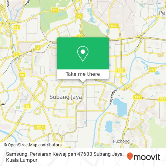 Peta Samsung, Persiaran Kewajipan 47600 Subang Jaya