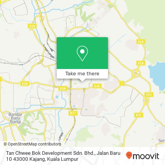 Tan Chwee Bok Development Sdn. Bhd., Jalan Baru 10 43000 Kajang map